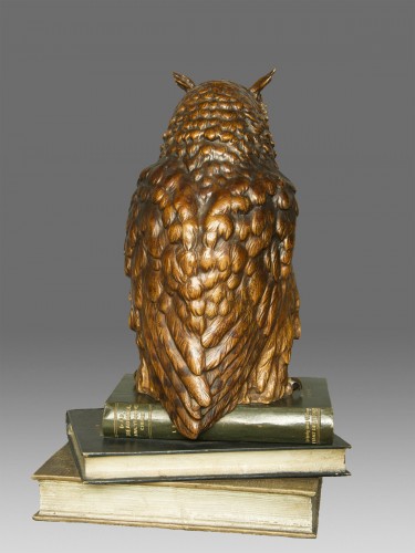 Sculpture  - Old Vienna Bronze Owl &quot; Franz Bergmann 1928&quot;