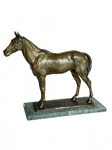 Grand Cheval en bronze - Davide Calandra (1858-1915)