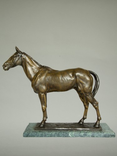 Sculpture  - Large Bronze Horse by Davide Calandra (1858-1915)