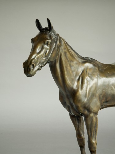 Grand Cheval en bronze - Davide Calandra (1858-1915) - Galerie Puch