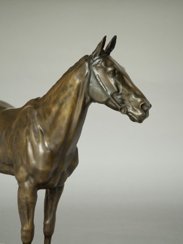 Grand Cheval en bronze - Davide Calandra (1858-1915) - Art Déco