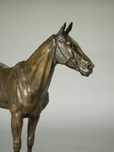 Large Bronze Horse by Davide Calandra (1858-1915) - Art Déco