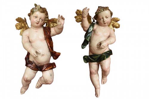 Sculpture anges baroques vers 1740-60
