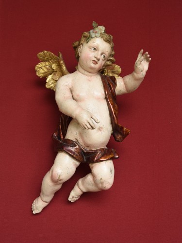 Baroque Angels sculpture circa 1740-60 - Sculpture Style Louis XVI