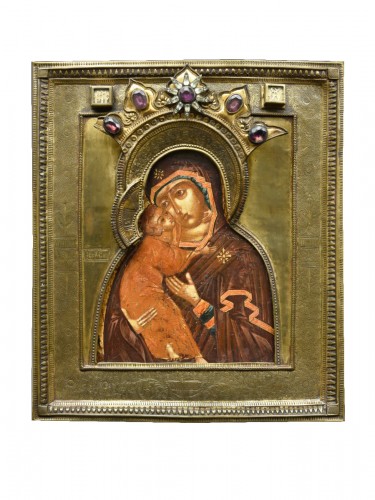Icone Vierge de dieu "Volokolamskaja" 17e Siècle