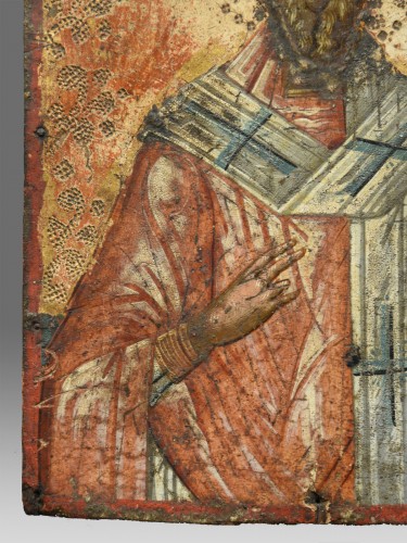 Religious Antiques  - Byzantine icon XVth century Saint Spiridon