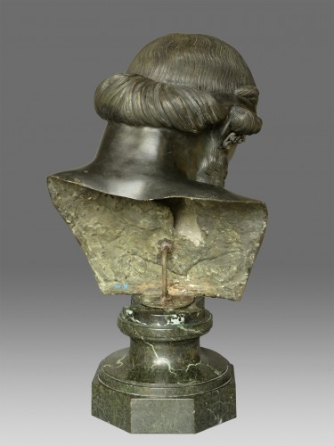 Sculpture  - Grand Tour Bronze Bust of Dionysos / Plato