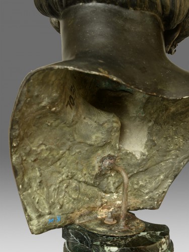 19th century - Grand Tour Bronze Bust of Dionysos / Plato