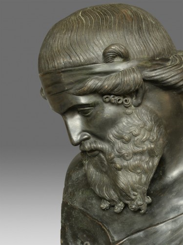 Grand Tour Bronze Bust of Dionysos / Plato - Napoléon III