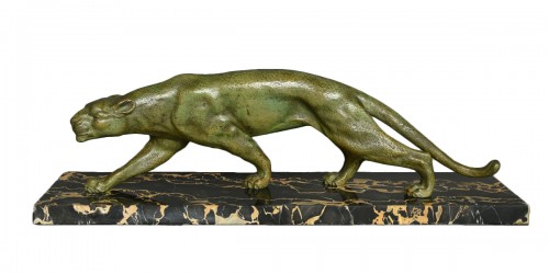 Panthere en bronze vers 1920 Melani