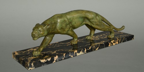 Panthere en bronze vers 1920 Melani - Sculpture Style Art Déco