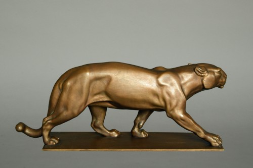 Sculpture  - Bronze Panther - Rudolf Pauschinger (1882-1957)