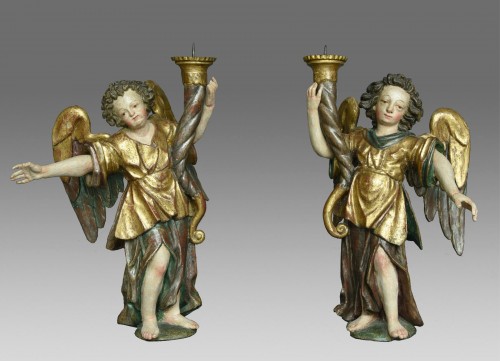 Louis XIV - Paire of Angels Meinrad Guggenbichler around 1680