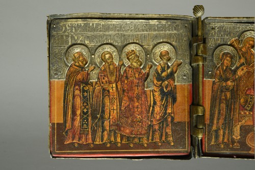 Icon Tryptique of the Deesis beginning of XVII cebtury - Objects of Vertu Style Louis XV