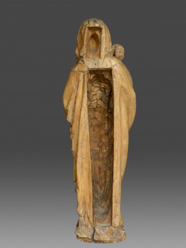 Sculpture Sculpture en Bois - Vierge et l'enfant avec la Saint Anne vers 1480-1500