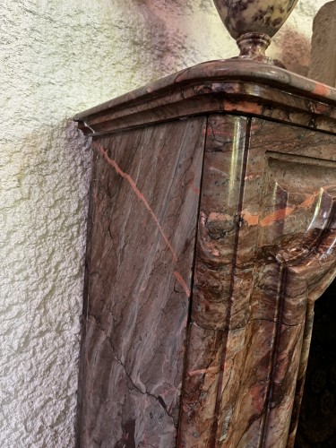 Architectural & Garden  - Late 19th century Royal Red Marble Fireplace From Languedoc