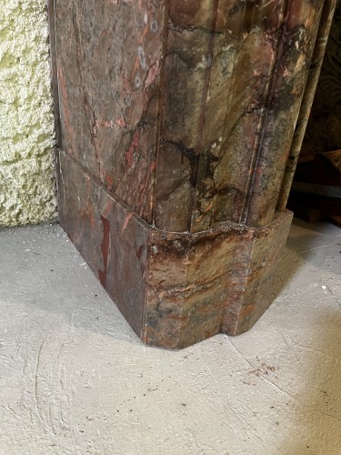Late 19th century Royal Red Marble Fireplace From Languedoc - 