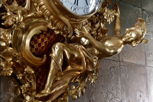 Cartel en bronze doré d&#039;époque Louis XV - Louis XV
