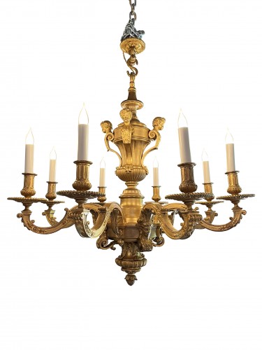 Lustre en bronze doré
