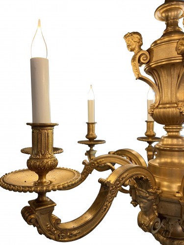 Lustre en bronze doré - 