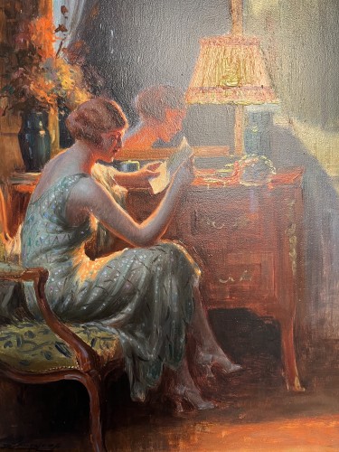 Le boudoir -- Delphin Enjolras (1865-1945) - Tableaux et dessins Style Art nouveau