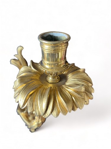 Paire d'appliques en bronze doré - Luminaires Style Louis XV