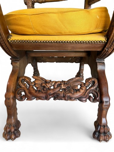 Seating  - Two Neo-Gothic armchairs
