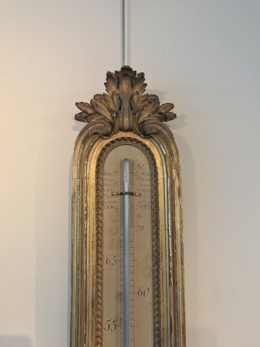 Antiquités - Paire de baromètre-thermomètre