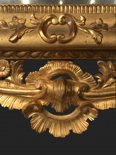 Paire de miroirs en bois doré, Italie XVIIIe siècle - Jean-François Regis