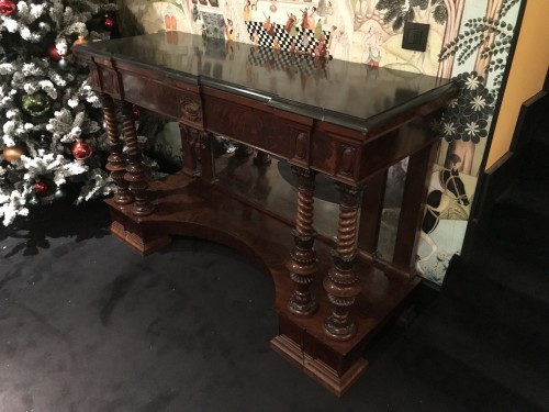 Console en acajou, milieu du XIXe siècle - Mobilier Style Restauration - Charles X