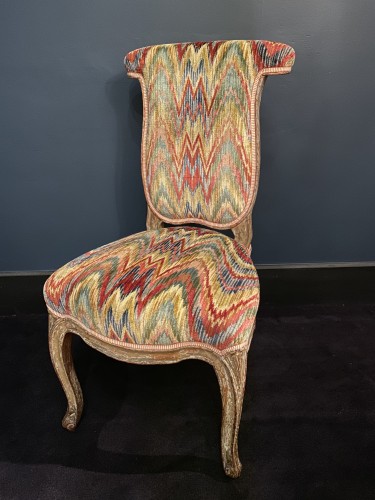 Paire de chaises dites voyeuses d'époque Louis XV estampillées Claude- Etienne Michard (1732-1794) - Jean-François Régis