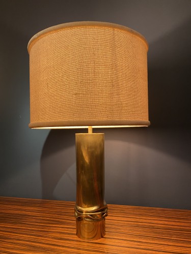 Paire de lampes en bronze doré par "Moniquet" - Luminaires Style Années 50-60