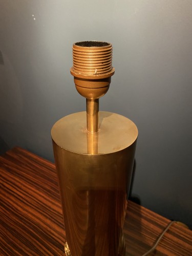 Paire de lampes en bronze doré par "Moniquet" - Années 50-60