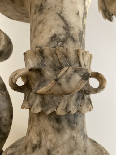 Pair of ewers in alabaster - Napoléon III