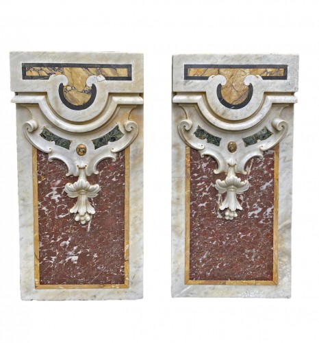 Pair of marble panels