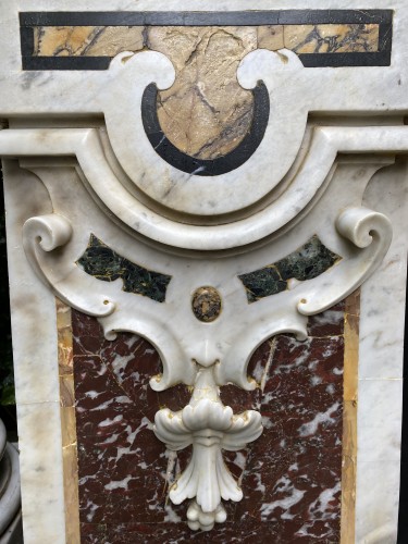 17th century - Pair of marble panels