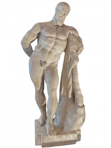 Marbre représentant Hercule Farnèse, Italie fin XVIe siècle