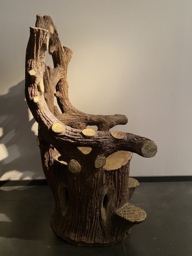Paire de fauteuils en céramique - Louis-Philippe