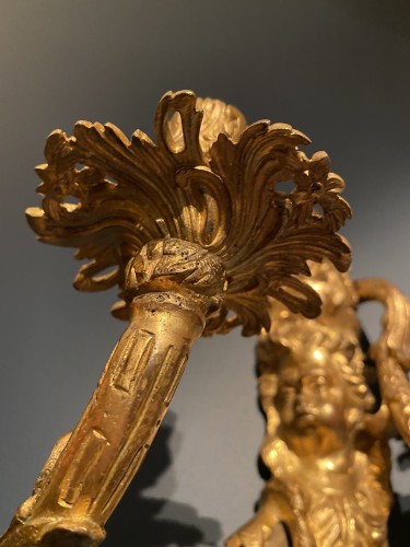 Luminaires Appliques - Paire d'appliques Louis XIV en bronze doré