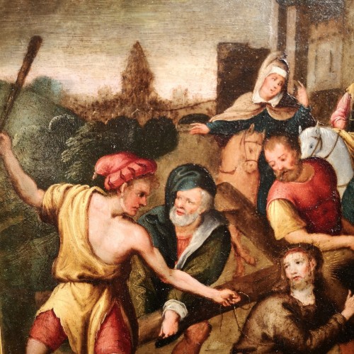 Antiquités - Paire de tableaux XVIe siècle