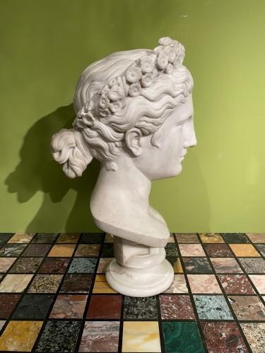Buste en marbre - Sculpture Style Empire