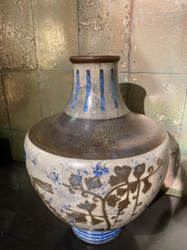 20th century - Workshop of René Buthaud for Primavera - Spectacular Ceramic Vase circa 1925.