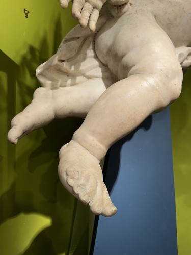 XVIIe siècle - Paire d’angelots en marbre