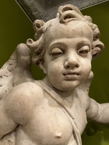 Paire d’angelots en marbre - Louis XIV