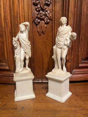  - Two alabaster sculptures representing Bacchus, late 18th century 