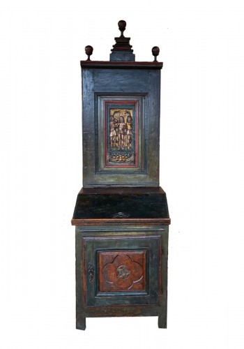 17th century painted carved wood Oratory