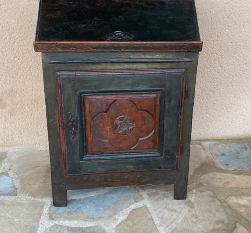 17th century painted carved wood Oratory - 
