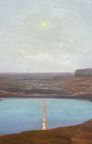 Paintings & Drawings  -  Moonlit lake by Paul COSTES