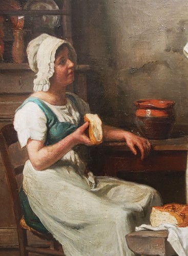 Servants in the kitchen - Franck Antoine BAIL ( 1858 - 1924) - 