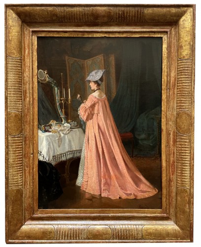 Portrait de jeune femme à sa toilette - Alfred Stevens (1823-1906)